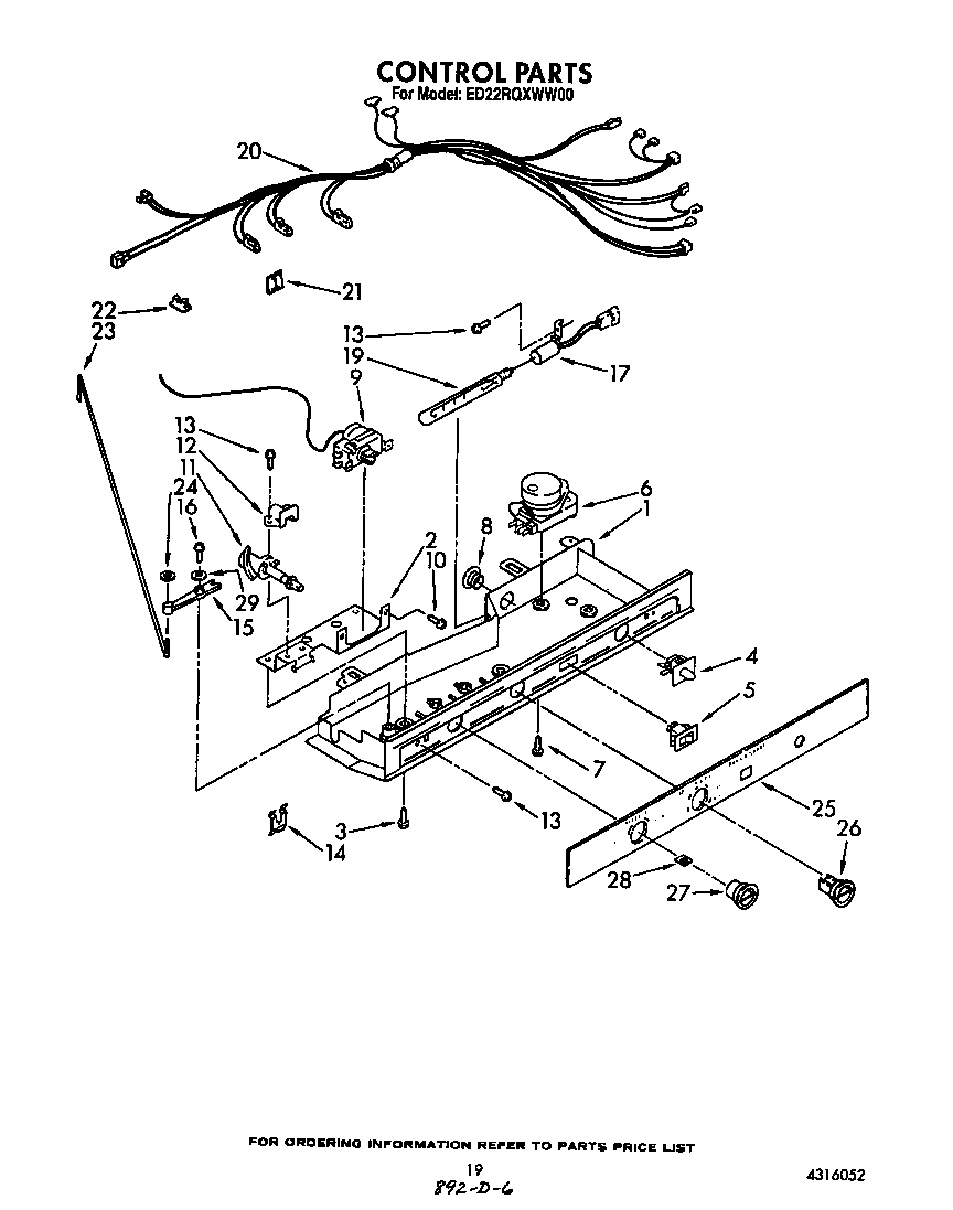 Whirlpool ED22RQXWW00 control diagram
