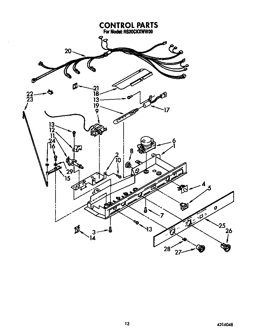 Roper RS20CKXWW00 control diagram