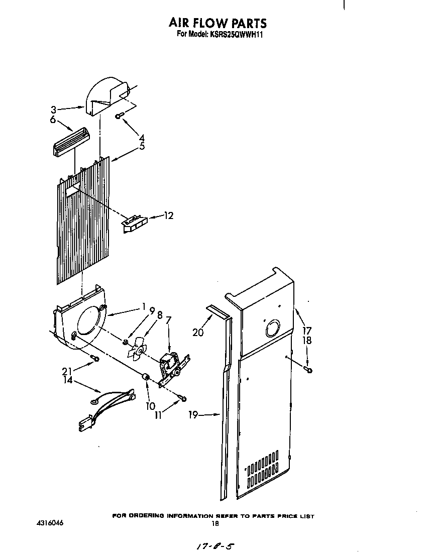 KitchenAid KSRS25QWWH11 air flow diagram
