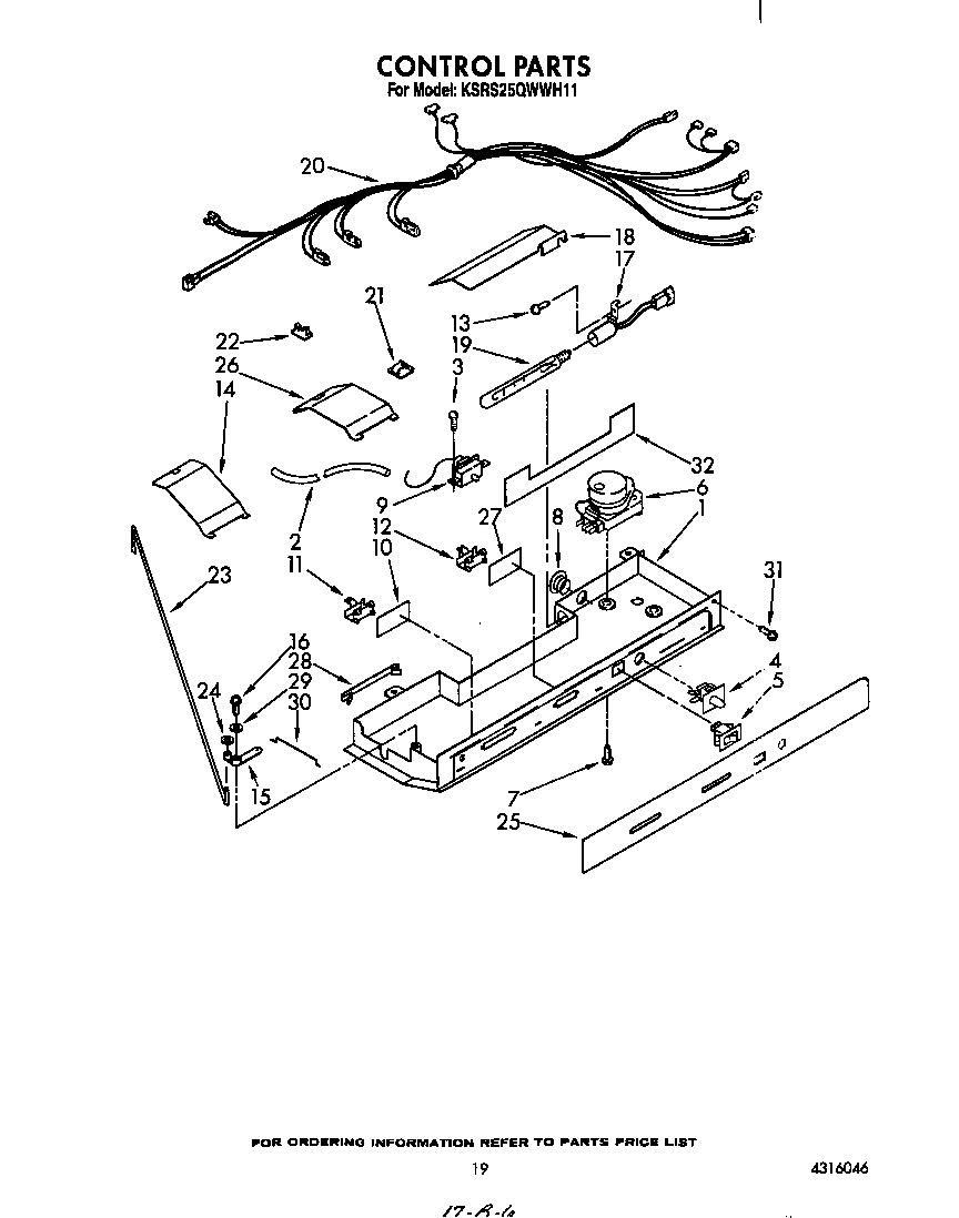 KitchenAid KSRS25QWWH11 control diagram