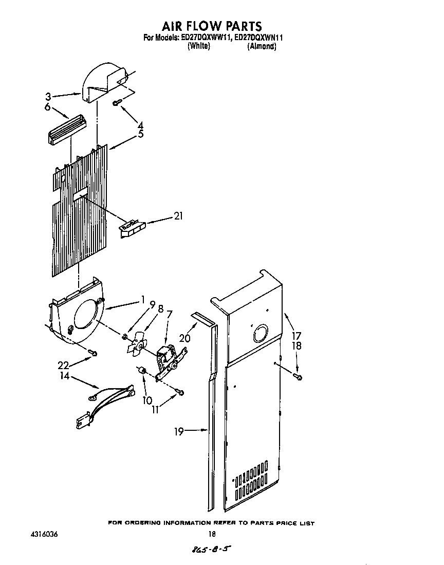 Whirlpool ED27DQZWN11 air flow diagram