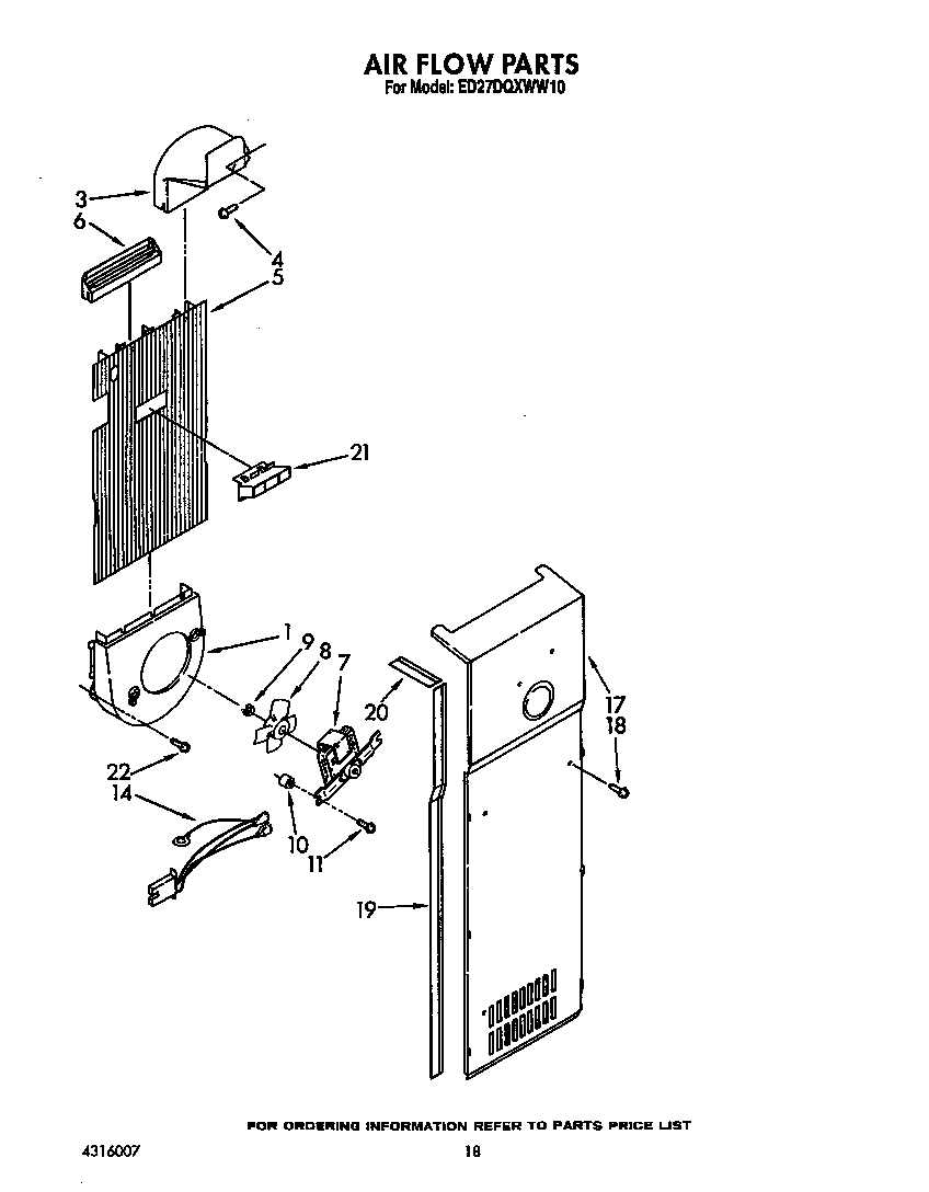 Whirlpool ED27DQXWN10 air flow diagram