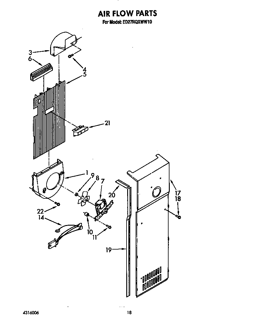 Whirlpool ED27RQXWW10 air flow diagram