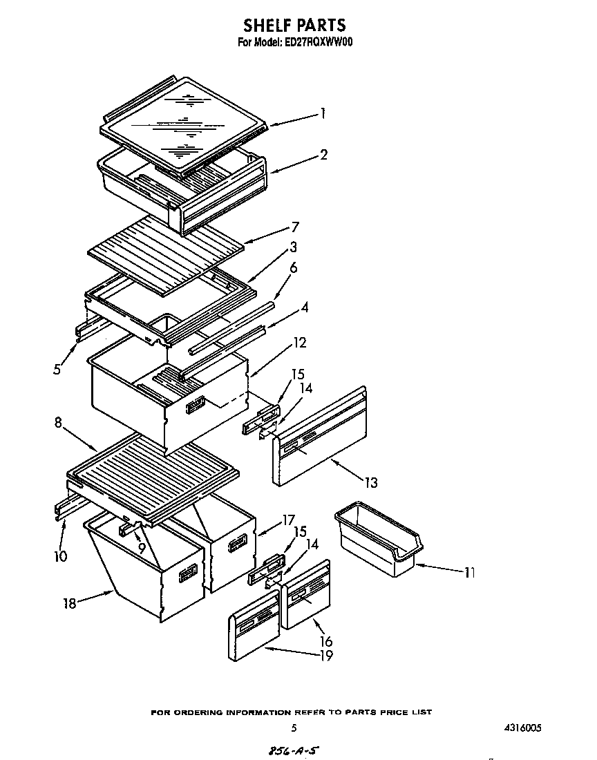 Whirlpool ED27RQXWW00 shelf diagram