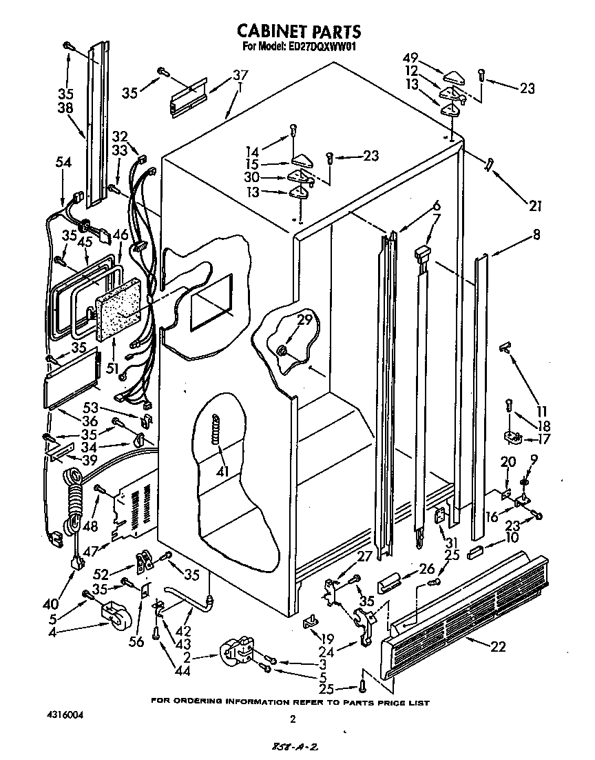 Whirlpool ED27DQXWN01 cabinet diagram