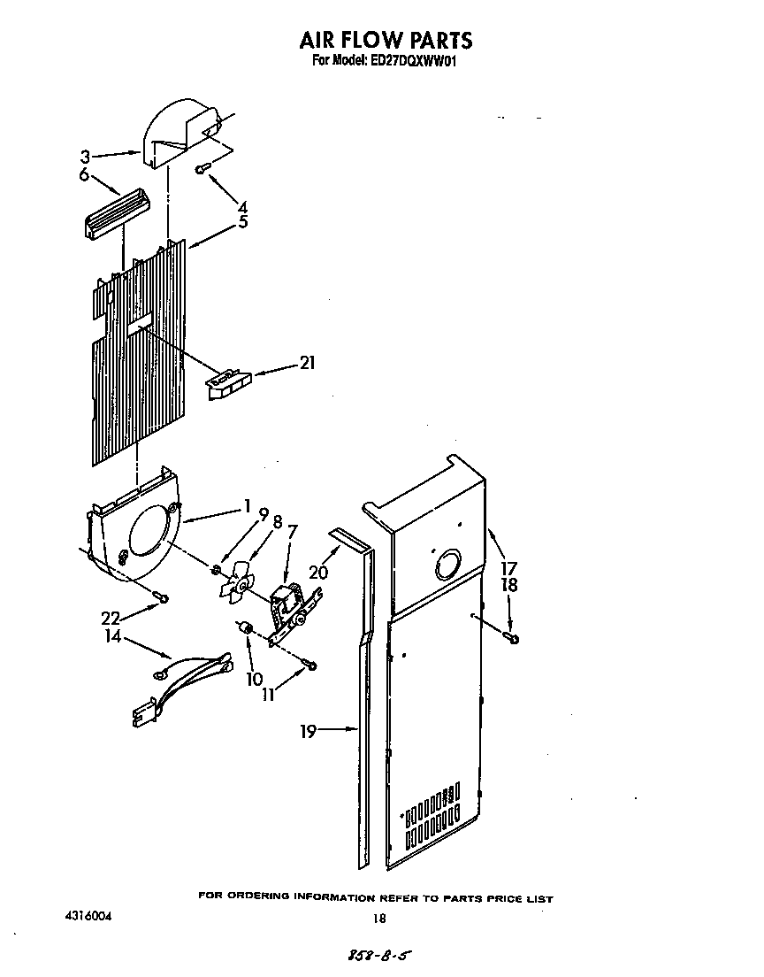 Whirlpool ED27DQXWN01 air flow diagram
