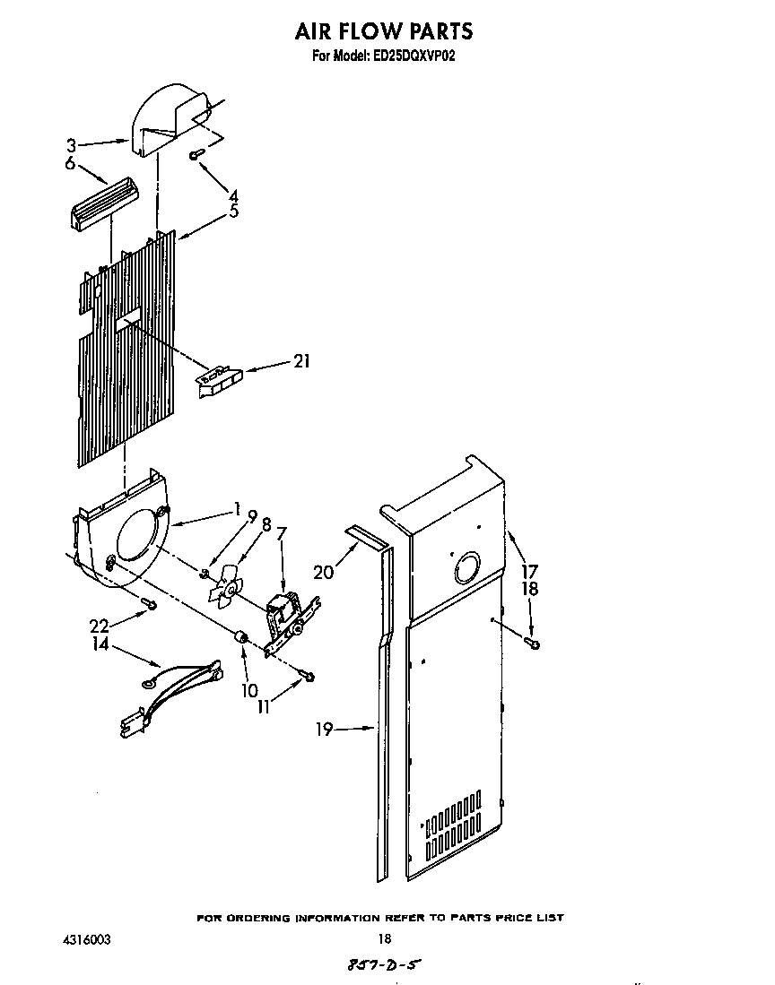 Whirlpool ED25DQXVP02 air flow diagram