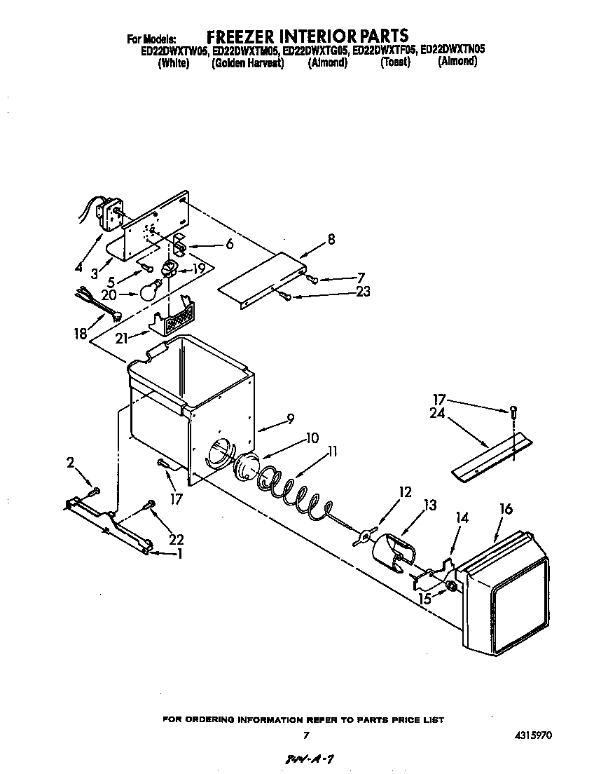 Whirlpool ED22DWXTW05 freezer interior diagram