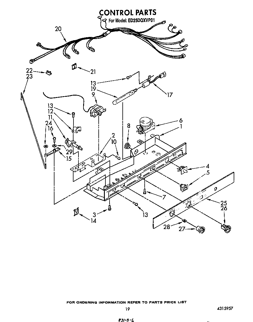 Whirlpool ED25DQXVP01 control diagram
