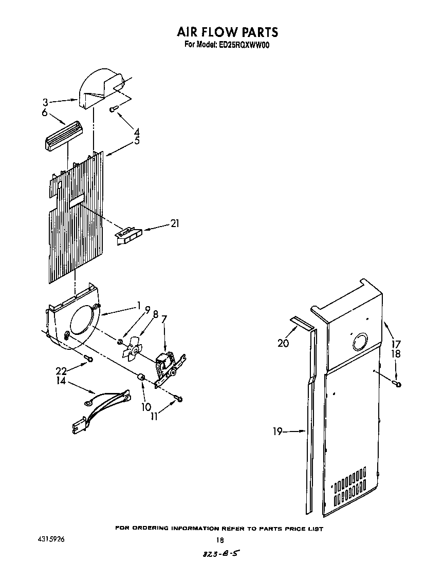 Whirlpool ED25RQXWW00 air flow diagram