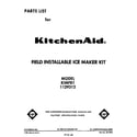 KitchenAid KIMF81 cover page diagram