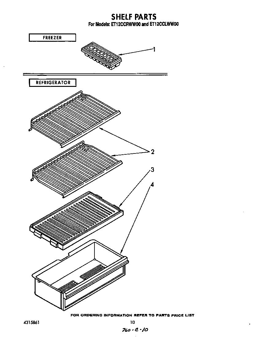 Whirlpool ET12CCRWW00 shelf diagram