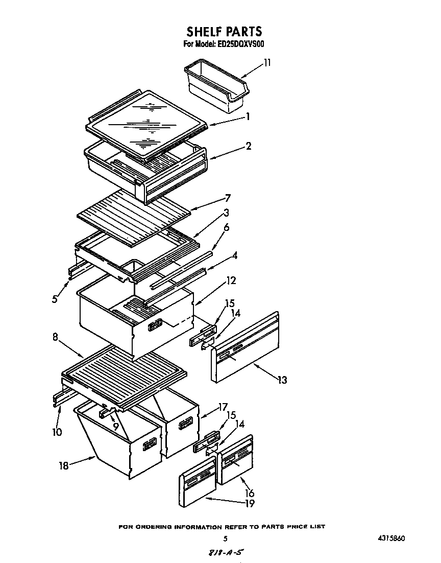 Whirlpool ED25DQXVS00 shelf diagram
