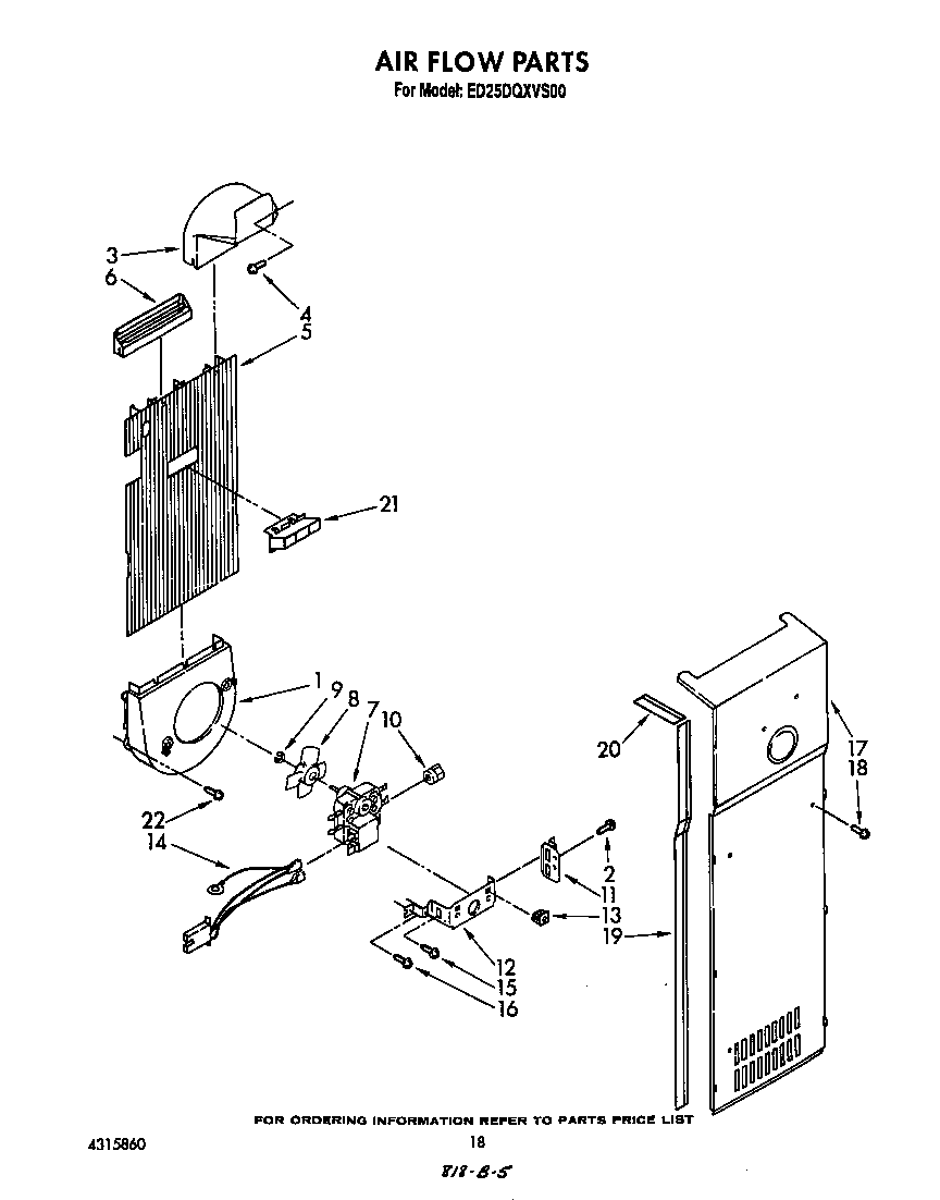 Whirlpool ED25DQXVS00 air flow diagram