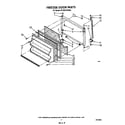 Roper RT14DCXVW00 freezer door diagram