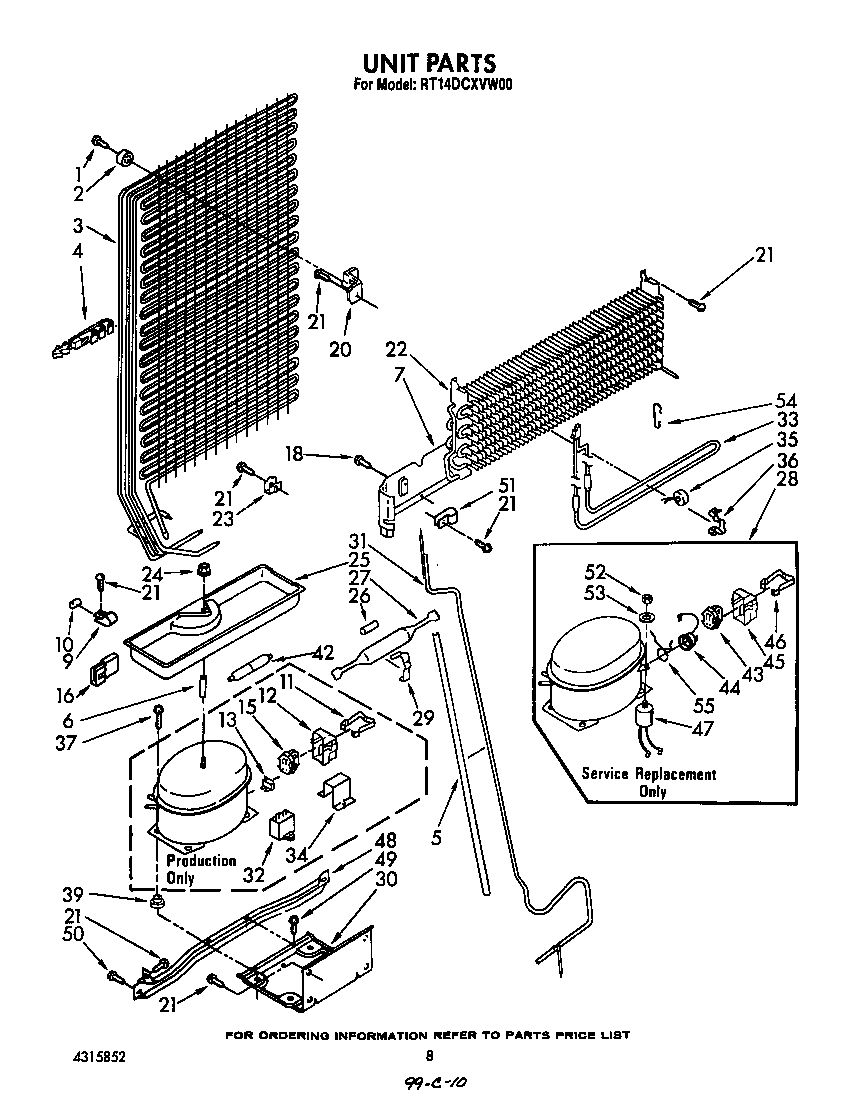 Roper RT14DCXVW00 unit diagram