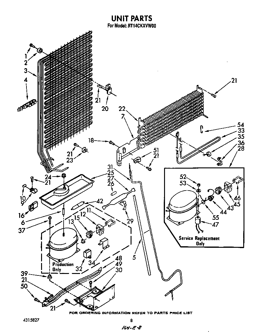 Roper RT14CKXVW00 unit diagram