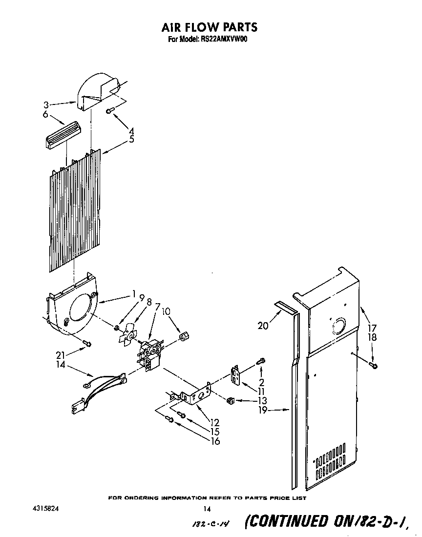 Roper RS22AMXVW00 airflow diagram