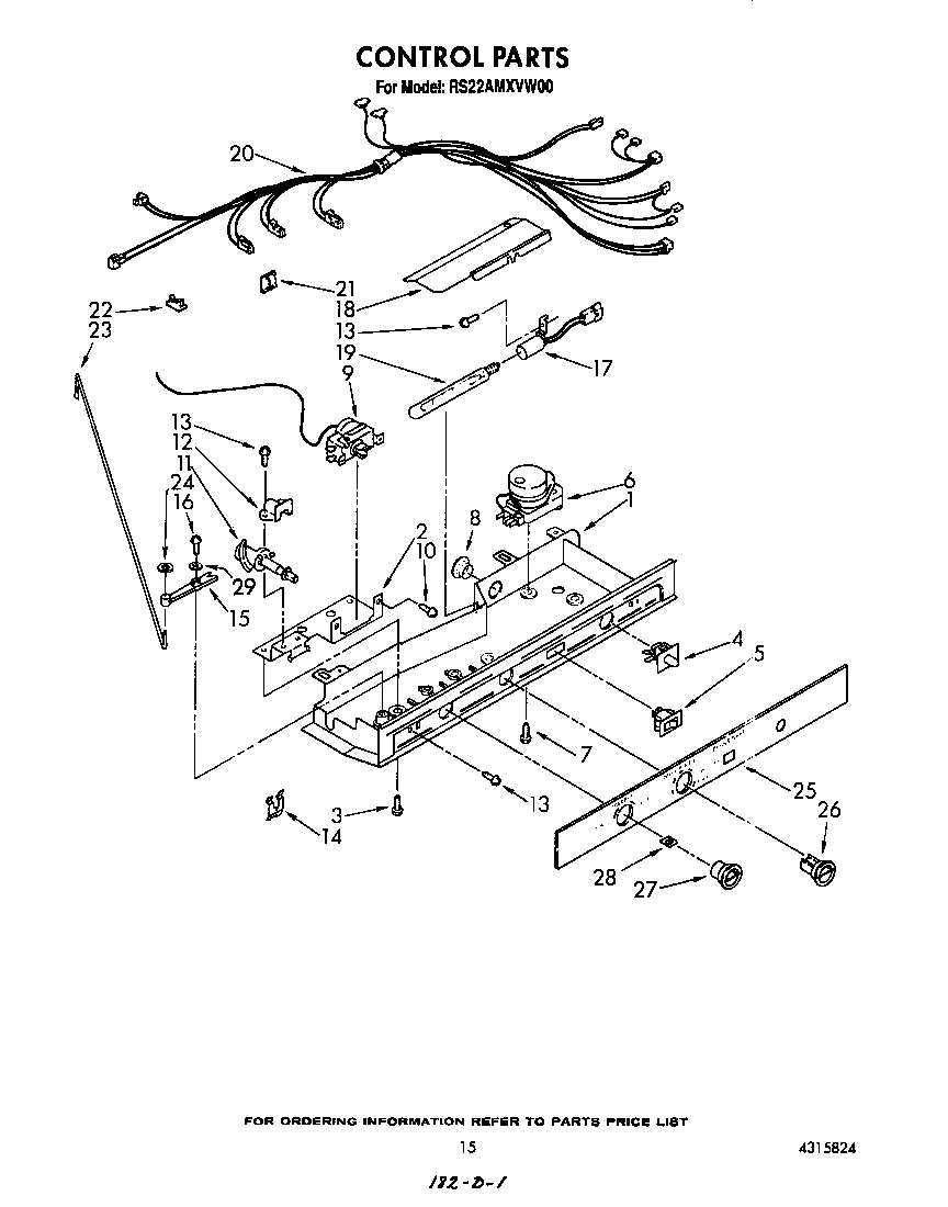 Roper RS22AMXVW00 control diagram