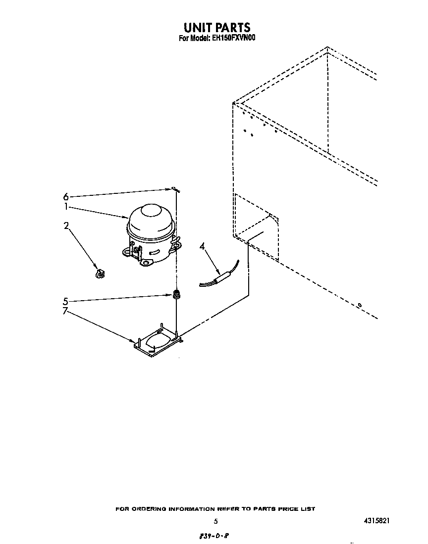 Whirlpool EH150FXVN00 unit parts diagram