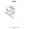 Roper CGX315VW0 cooktop parts diagram