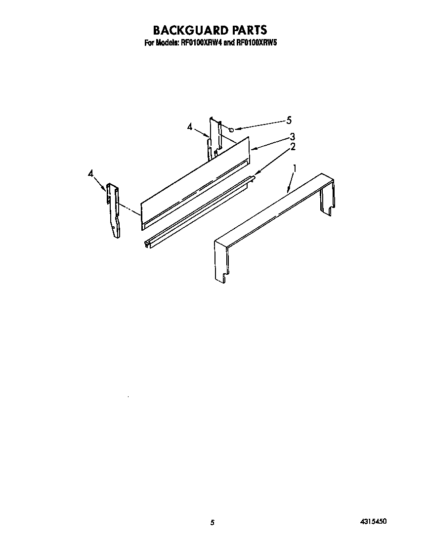 Whirlpool RF0100XRW4 backguard diagram