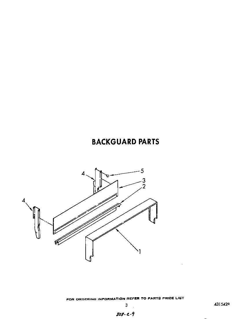Whirlpool SF302ESRW5 backguard diagram