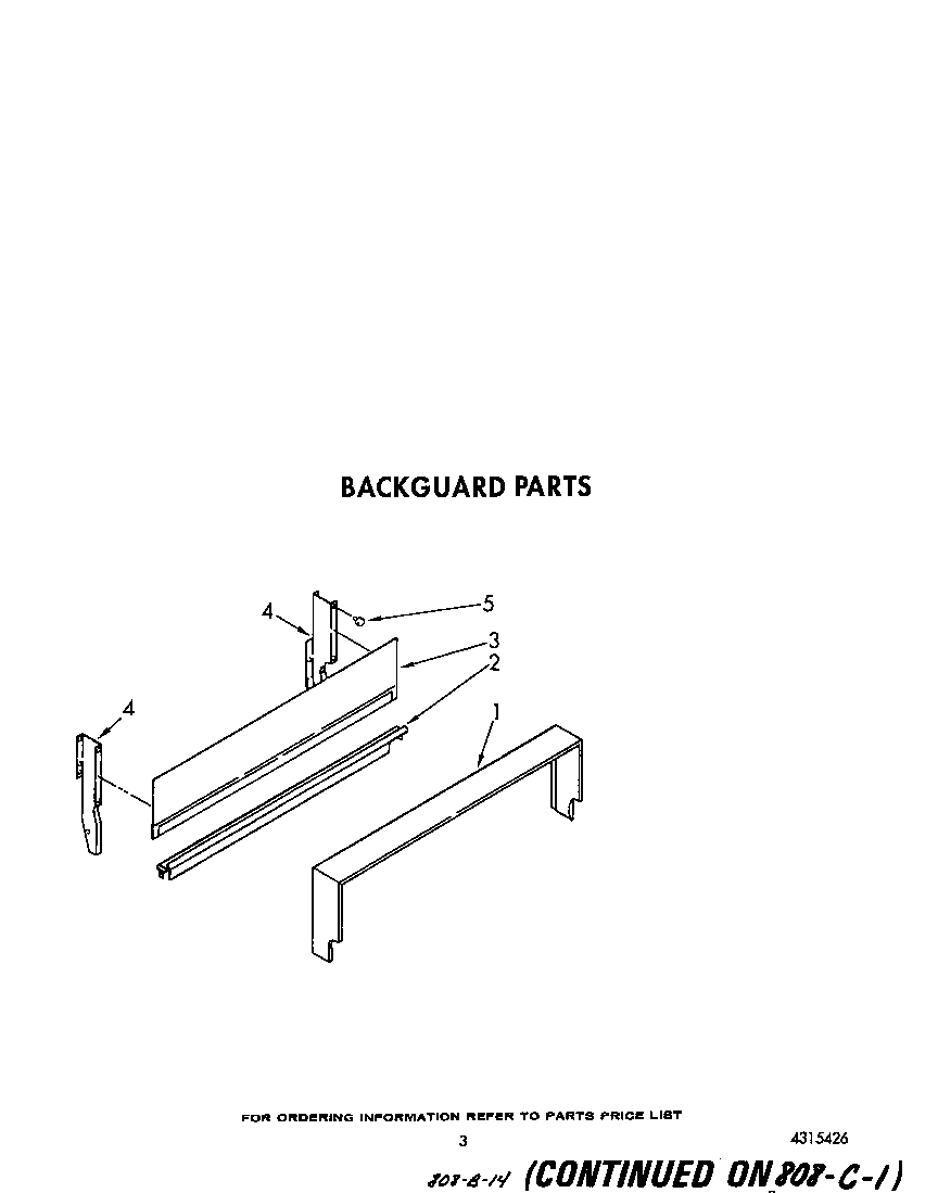 Whirlpool SF305ESRW5 backguard diagram