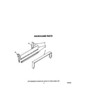 Whirlpool SF0100SRW6 backguard diagram