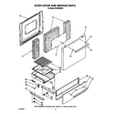 Whirlpool SF0100ERW6 oven door and broiler diagram