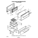 Whirlpool SF332BERW5 oven door and broiler diagram