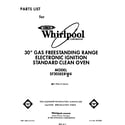 Whirlpool SF305EERW4 front cover diagram