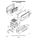 Whirlpool SF305EERW4 oven door and broiler diagram