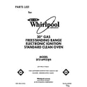 Whirlpool SF316PESW4 front cover diagram