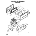 Whirlpool SF316PESW4 oven door and broiler diagram