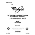 Whirlpool SF5140ERW6 front cover diagram