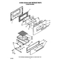 Whirlpool SF5140ERW6 oven door and broiler diagram