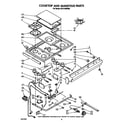 Whirlpool SF5140ERW6 cooktop and manifold diagram