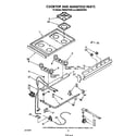 Whirlpool SM958PESW3 cook top and manifold diagram