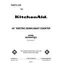 KitchenAid KECM860TBC0 front cover diagram