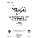 Whirlpool SF5100SRW3 front cover diagram