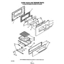 Whirlpool SF5140SRW5 oven door and broiler diagram