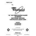 Whirlpool SF5340ERW5 front cover diagram