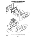 Whirlpool SF5340ERW5 oven door and broiler diagram