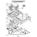 Whirlpool SF5340ERW5 cooktop and manifold diagram