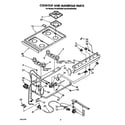 Whirlpool SF336PESW2 cooktop and manifold diagram