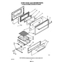 Whirlpool SF310PSRW4 oven door and broiler diagram