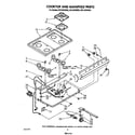 Whirlpool SF310PSRW4 cooktop and manifold diagram