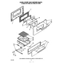 Whirlpool SF3117SRW4 oven door and broiler diagram