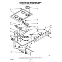 Whirlpool SF3117SRW4 cook top and manifold diagram